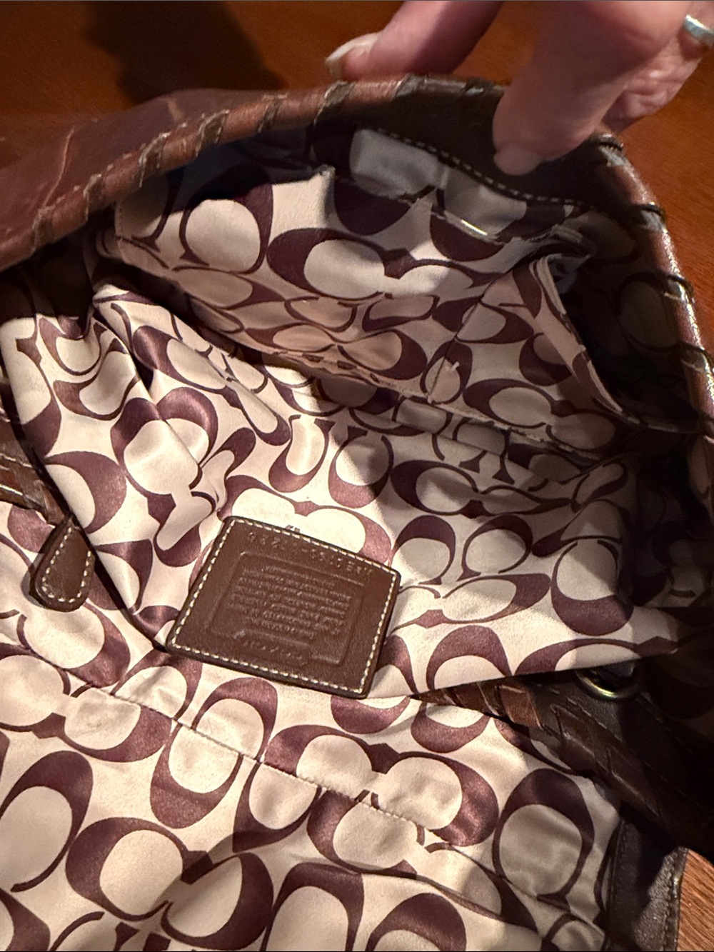 Vintage Coach 11226 Horsebit Ergo Shoulder Bag and Satin Coach Brand Lining - Picture 7 of 8